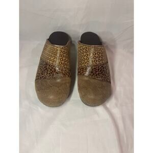 Sanita-Clogs Mules-Multi texture leather-brown-Women's 6.5/7
